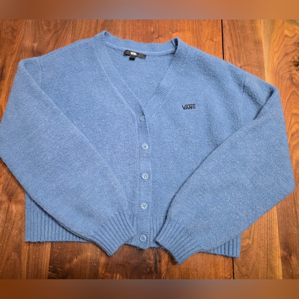 Vans Dusk Downer XS Ladies Blue Button-Up Cardigan Sweater